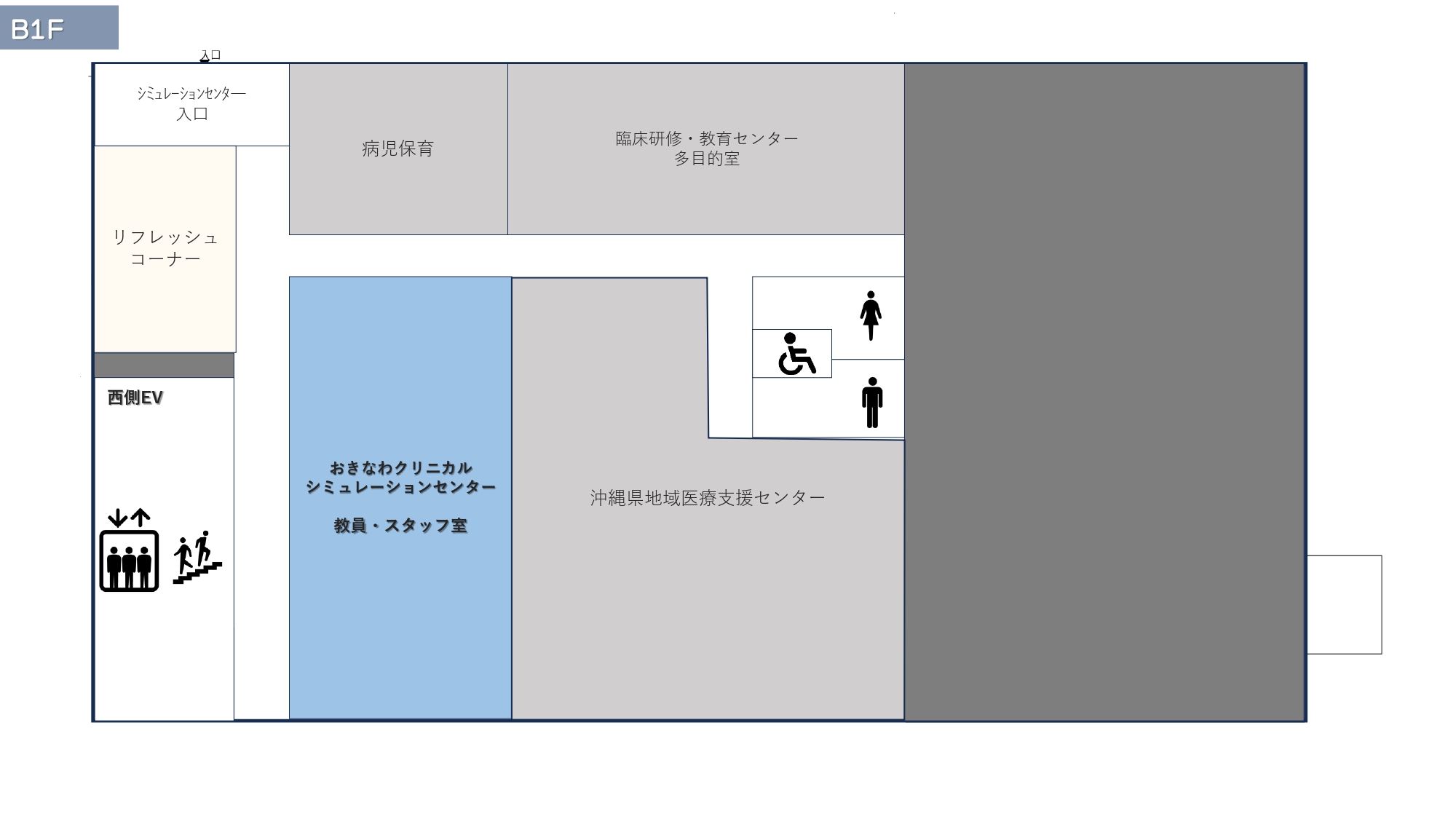 B1Fのフロアマップ